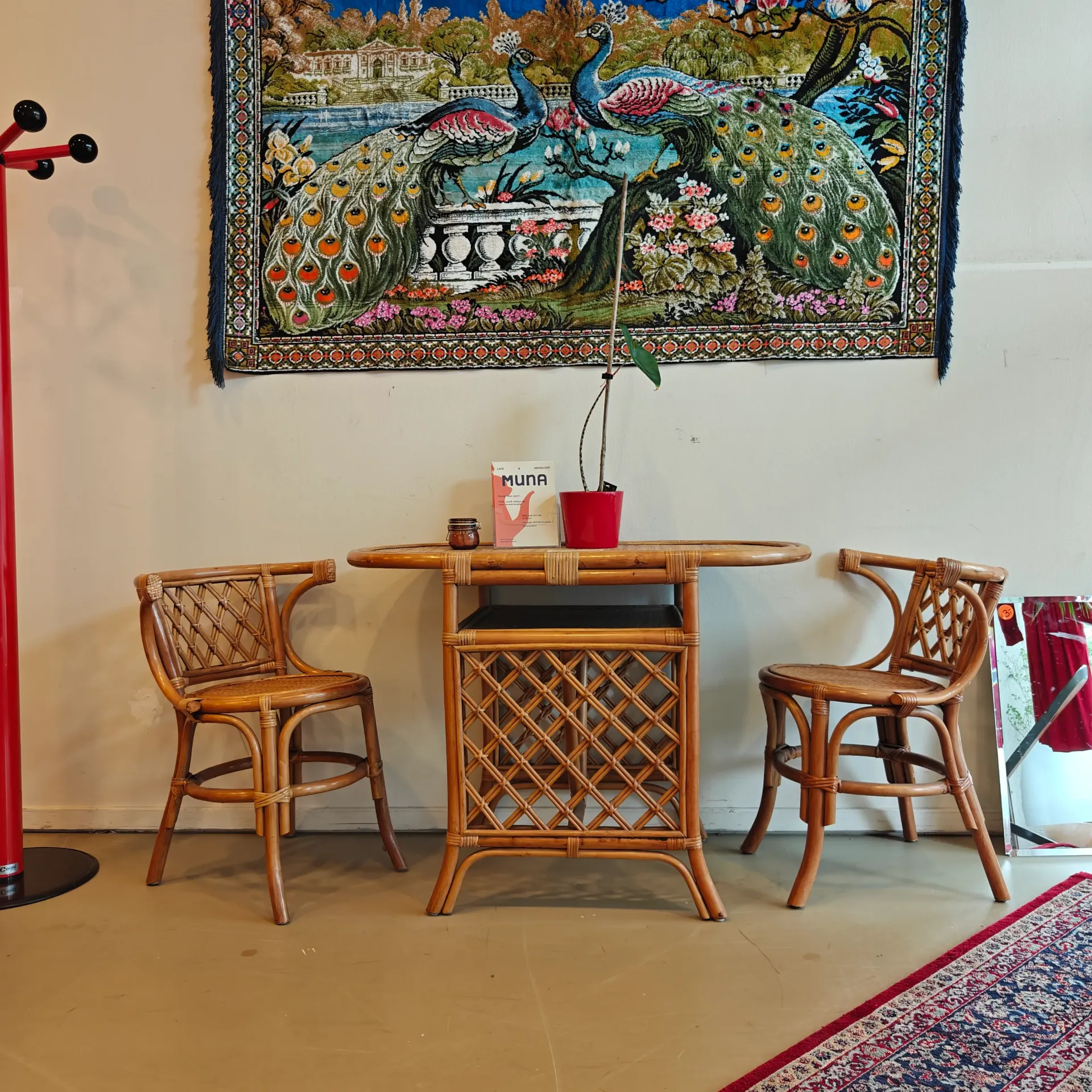Vintage Rotan bistroset