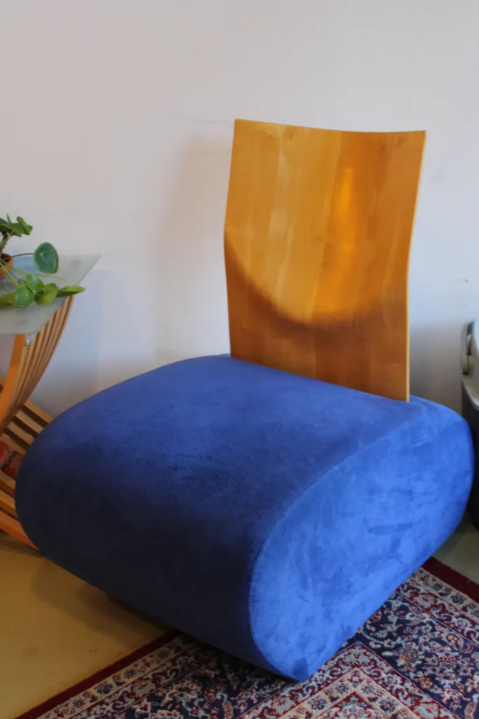 Karl-Friedrich Förster voor KFF: vintage fauteuil in kobalt blauw