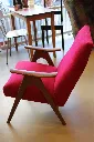 Jaren '50 Scandinavische fauteuil rood